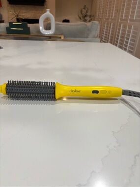 Drybar Yellow and Gray Heated Round Brush for Women